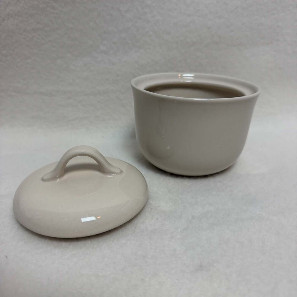 Vintage Corelle by Corning Sandstone Beige Sugar Bowl w/Lid Creamer Pitcher Set - Picture 8 of 12